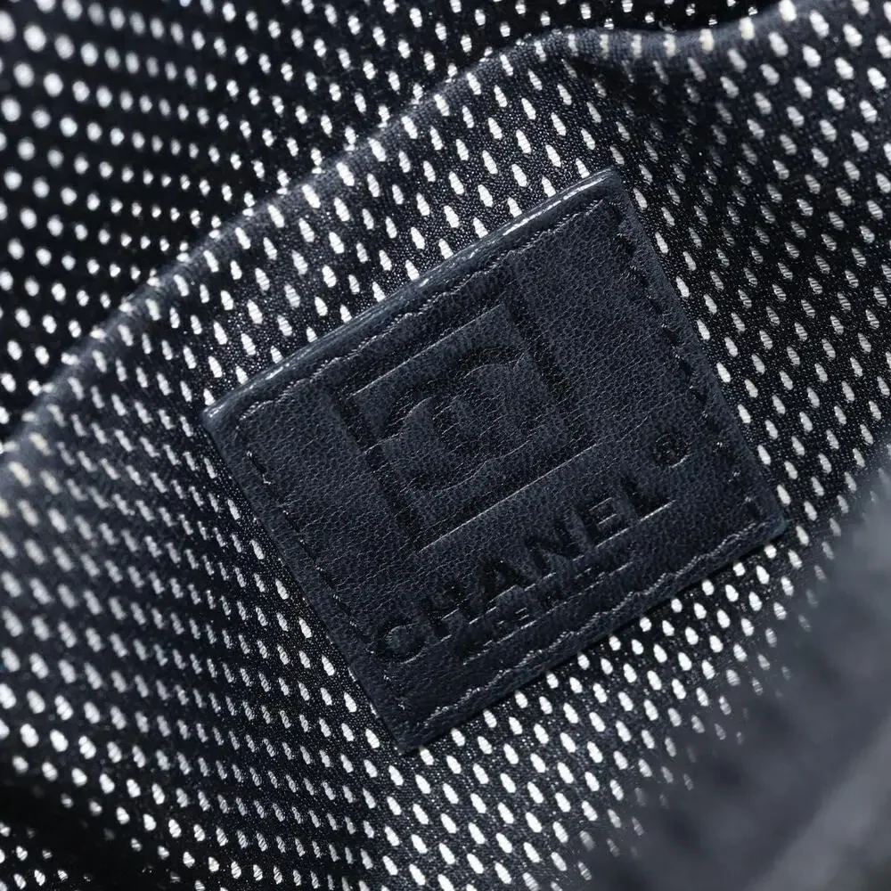 Chanel Coated Canvas Shoulder Bag Black